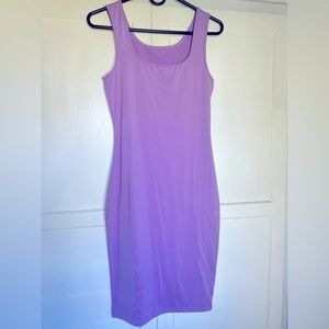 Lavender Purple Maternity Midi Dress